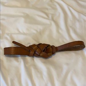 Brown leather belt